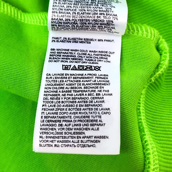 THE NORTH FACE SWEATSHIRT WITH HOODIE, LIME GREEN, EXTRA EXTRA LARGE,XXL - Picture 12 of 12